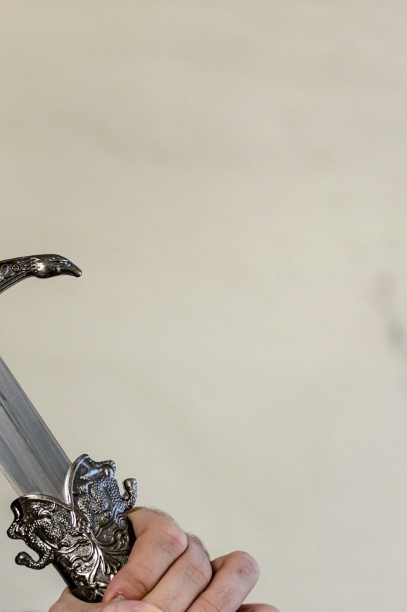 man with sword